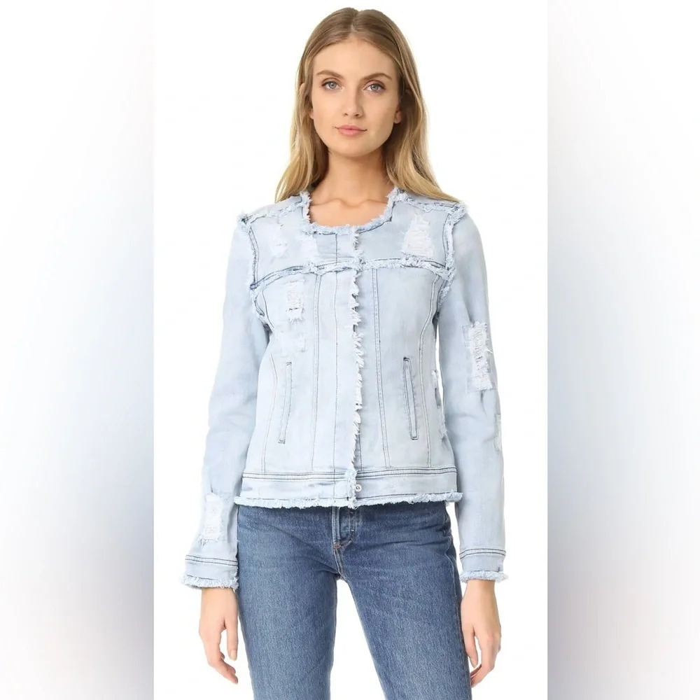 Generation Love Madison Distressed Jean Jacket Size xs Light Wash
